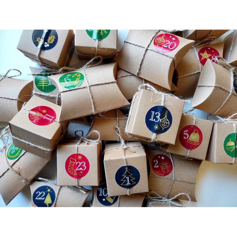 les boites du calendriers de l'avent : cubes et berlingots